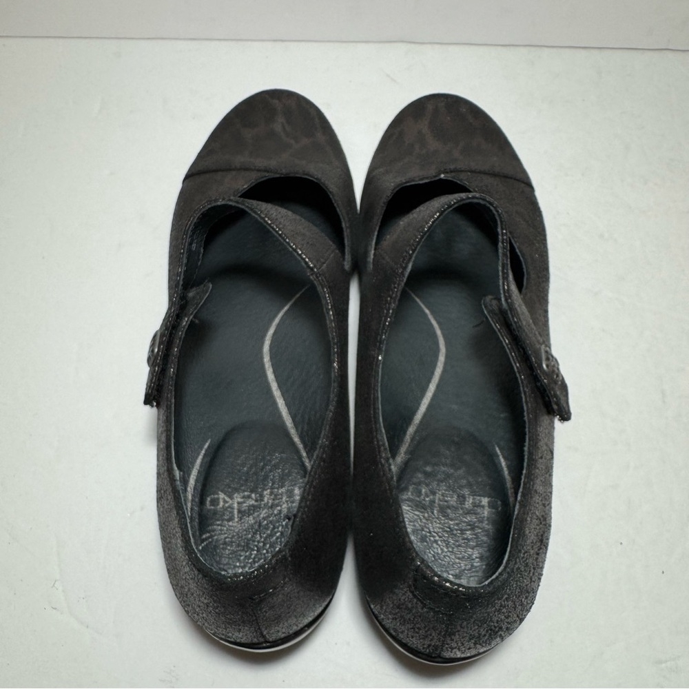 Dansko Opal Leopard Print Leather Low Heel Mary Jane Clogs Shoes Sz 39 US 8.5-9 - Picture 6 of 15